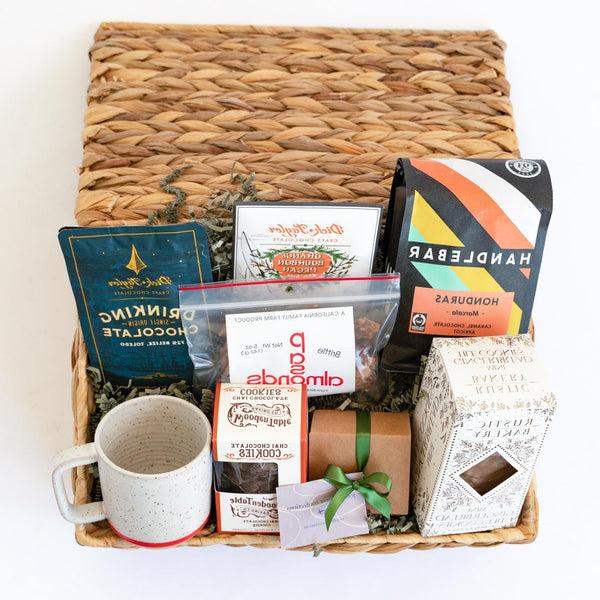 Merry Holiday Treats with Handmade Mug Gift Basket