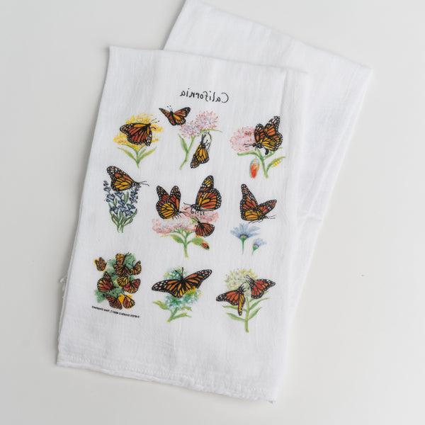 California Monarch Butterfly Flour Sack Towel