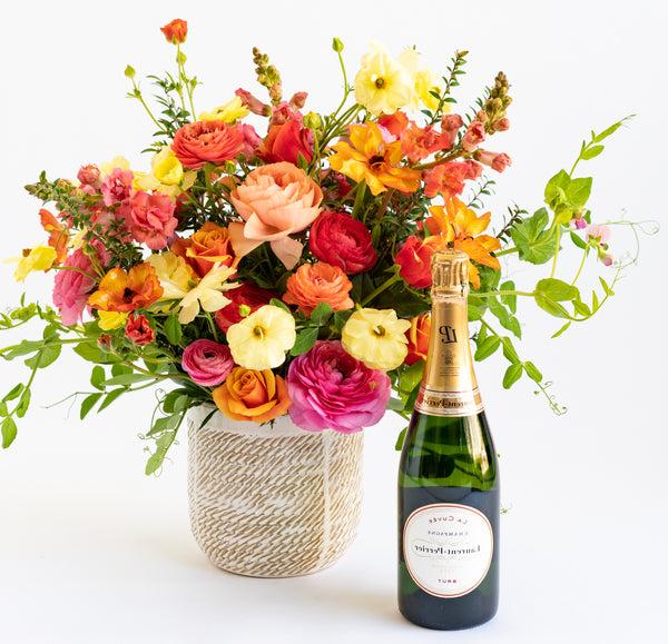 Champagne + Flowers