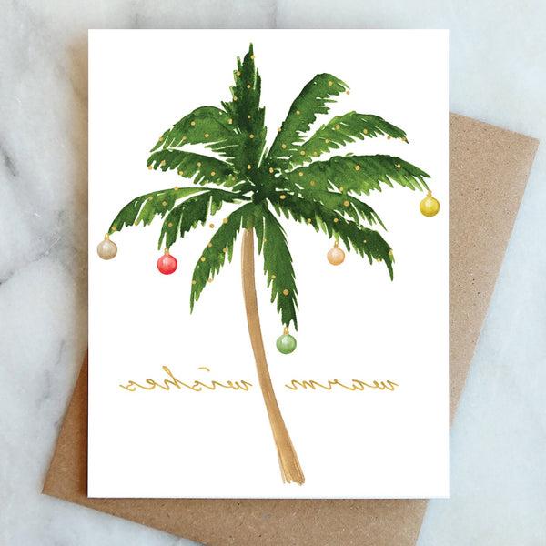 A Warm Wishes Holiday Palm Tree Card