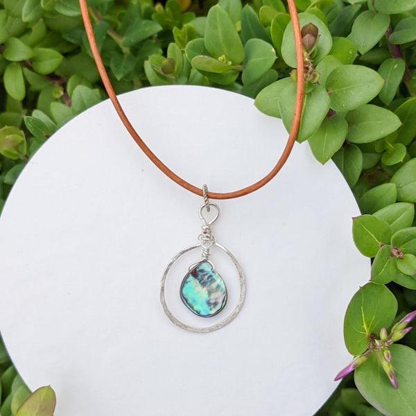 Ocean Jewels Silver Abalone Necklace - Santa Barbara Jewelry